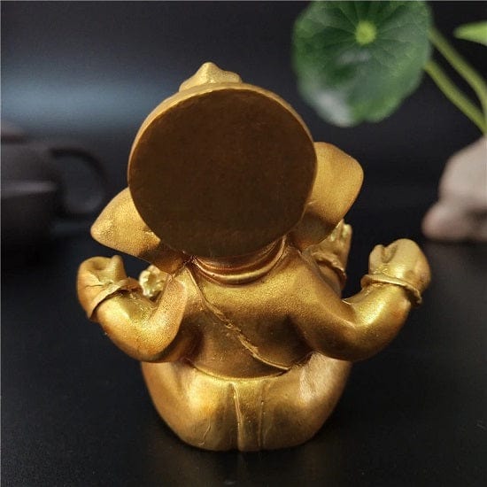 ALDO Décor>Artwork>Sculptures & Statues Gold Lord Ganesha Buddha Statue Elephant God Sculptures Ganesh Figurines