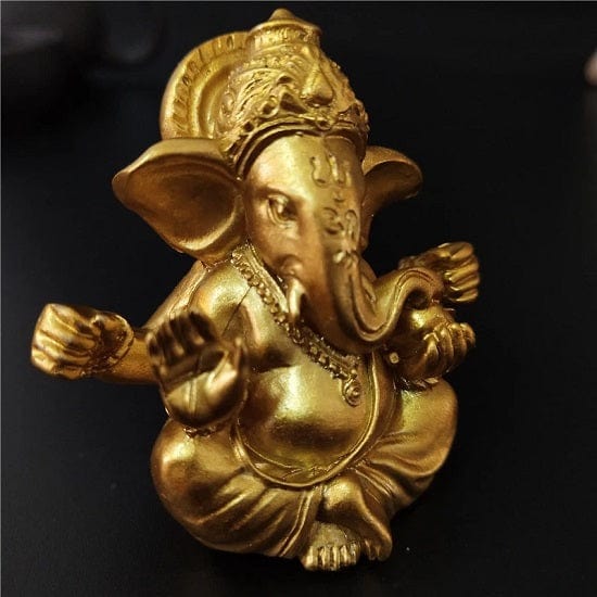 ALDO Décor>Artwork>Sculptures & Statues Gold Lord Ganesha Buddha Statue Elephant God Sculptures Ganesh Figurines