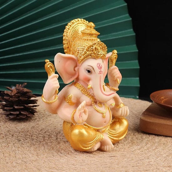 ALDO Décor>Artwork>Sculptures & Statues Gold Lord Ganesha Buddha Statue Elephant God Sculptures or Good Luck,Wealth and amp;Prosperity Style B