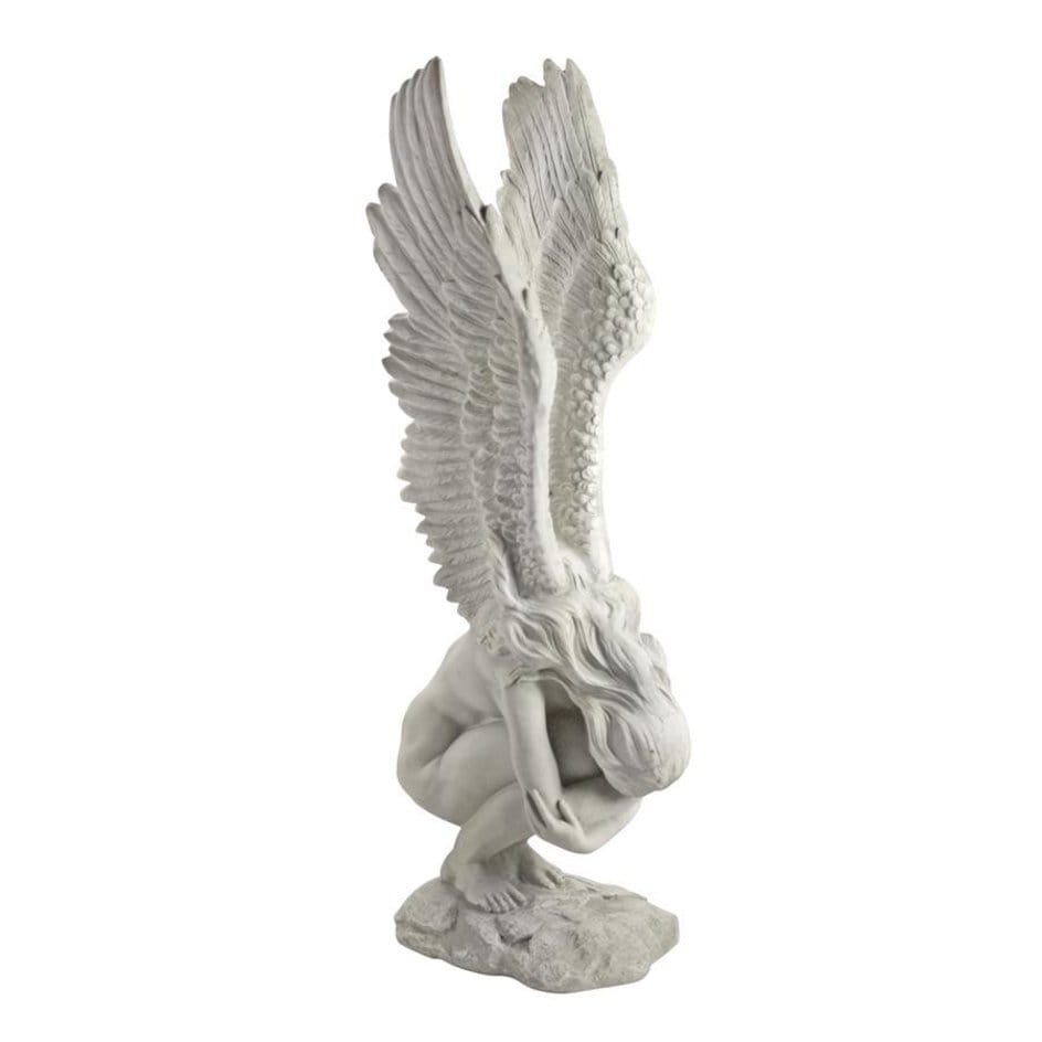 ALDO Decor > Artwork > Sculptures & Statues Grande Weeping Redemption and Remembrance Angel Garden Statue by Artist Jaimy