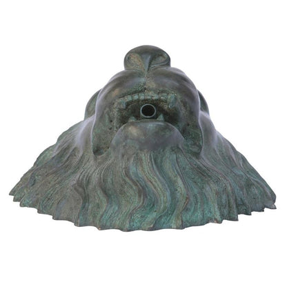 ALDO Decor > Fountains & Ponds 11"Wx6"Dx13"H. / new / resin Florentine Lion Head Spouting  Garden Wall Sculpture With Pump