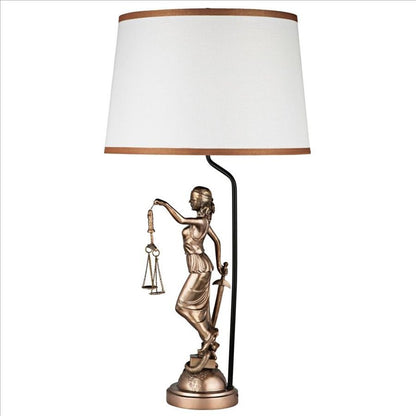 ALDO Décor>Lighting > Lamps NEW / resin / 15″dia.x28.5″H. Goddess of Justice Themis Greek Goddess of Law Table Lamp