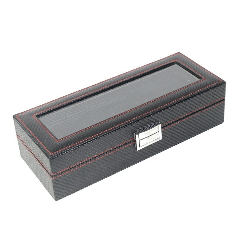 ALDO Décor > Watches Brown Luxury  High Quality Carbon Fiber Leather Watch Case Box Organizer