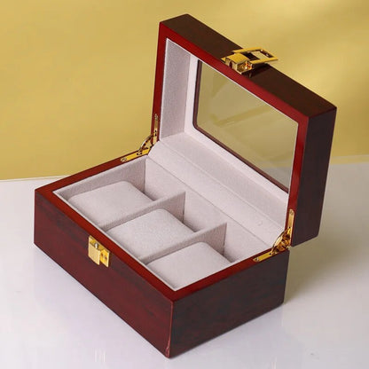 ALDO Décor > Watches Brown Luxury High Quality Piano Painted Wood Watch Case Box Organizer