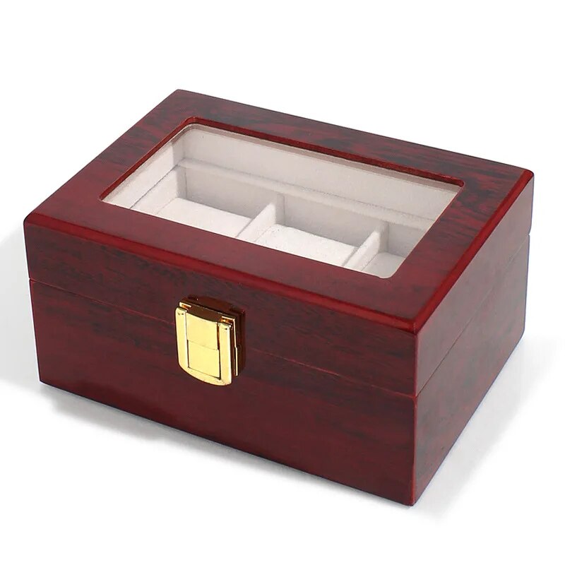 ALDO Décor > Watches Brown Luxury High Quality Piano Painted Wood Watch Case Box Organizer