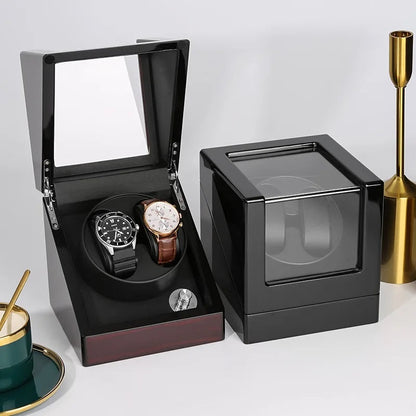 ALDO Décor > Watches Luxury Automatic Wood Polish Design Watch Winder Fine Stand Case With USB Power Adapter