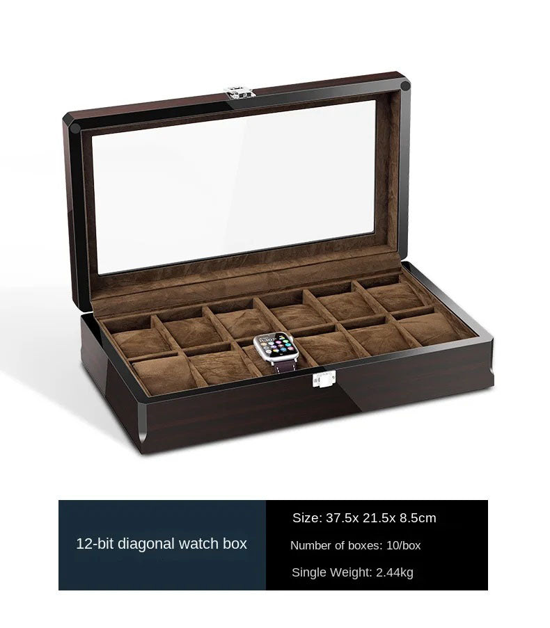 ALDO Décor > Watches Luxury Wood Piano Finished Watch Case Box Organizer