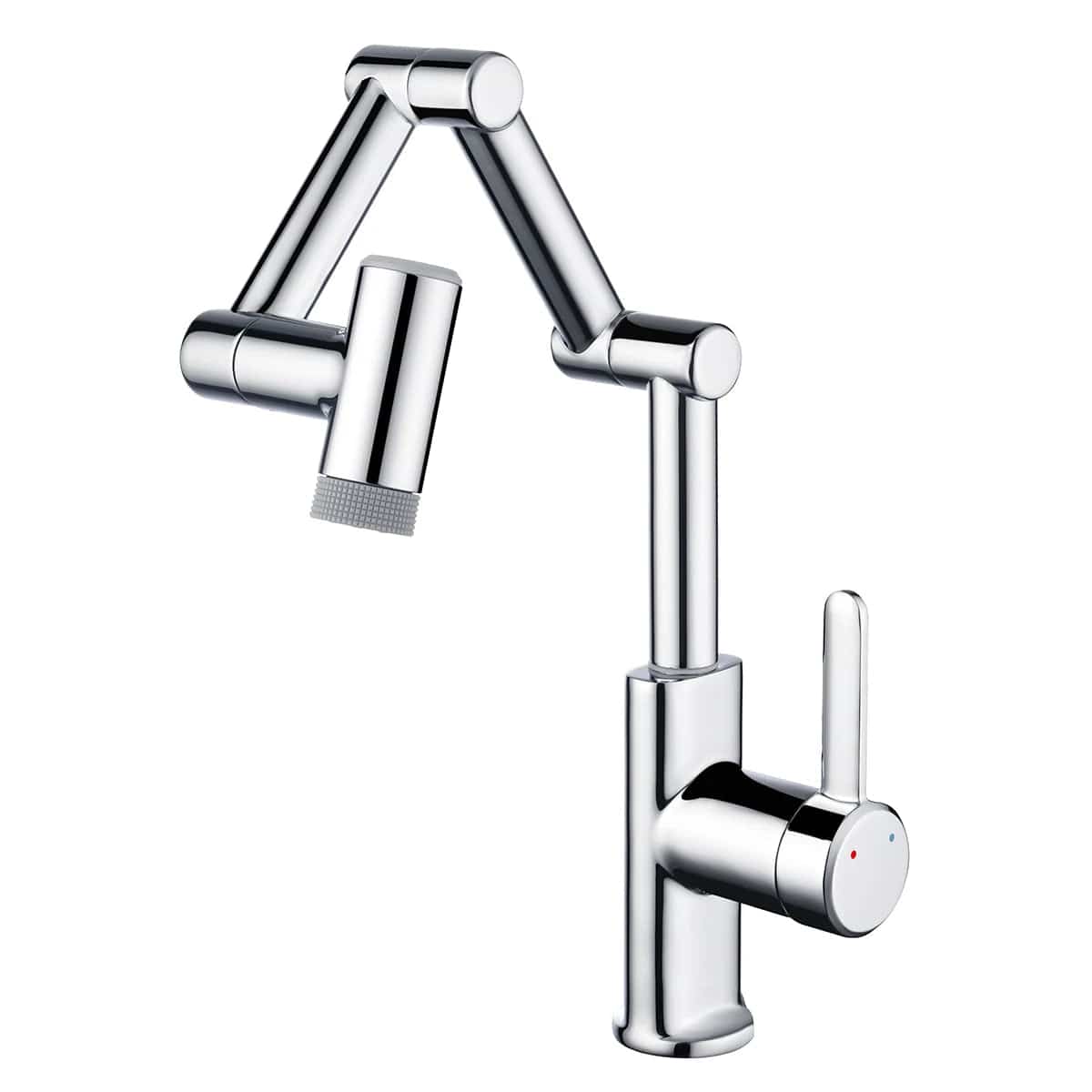 ALDO Hardware>Plumbing Fixtures Nickel Unique Folding Digital Display LED Basin Faucet Mixer 360 Rotation Multi-function Stream Sprayer