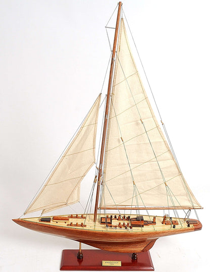 ALDO Hobbies & Creative Arts> Collectibles> Scale Model America's Cup 1933 Endeavor J Class Sailboat Small Wood Model Yacht