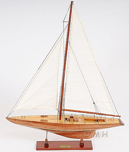 ALDO Hobbies & Creative Arts> Collectibles> Scale Model America's Cup Colombia J Class Classic Sailing Yacht Small Wood Model