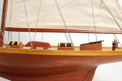 ALDO Hobbies & Creative Arts> Collectibles> Scale Model America's Cup Shamrock V is the J Class Classic Sailing Yacht Medium Wood Model