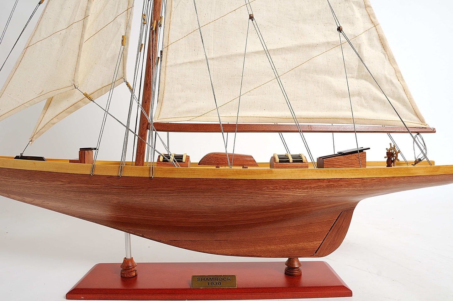 ALDO Hobbies & Creative Arts> Collectibles> Scale Model America's Cup Shamrock V is the J Class Classic Sailing Yacht Medium Wood Model