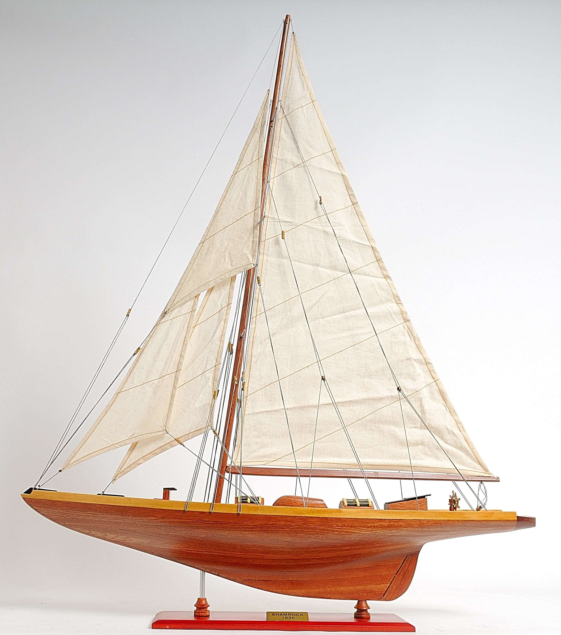 ALDO Hobbies & Creative Arts> Collectibles> Scale Model America's Cup Shamrock V is the J Class Classic Sailing Yacht Medium Wood Model