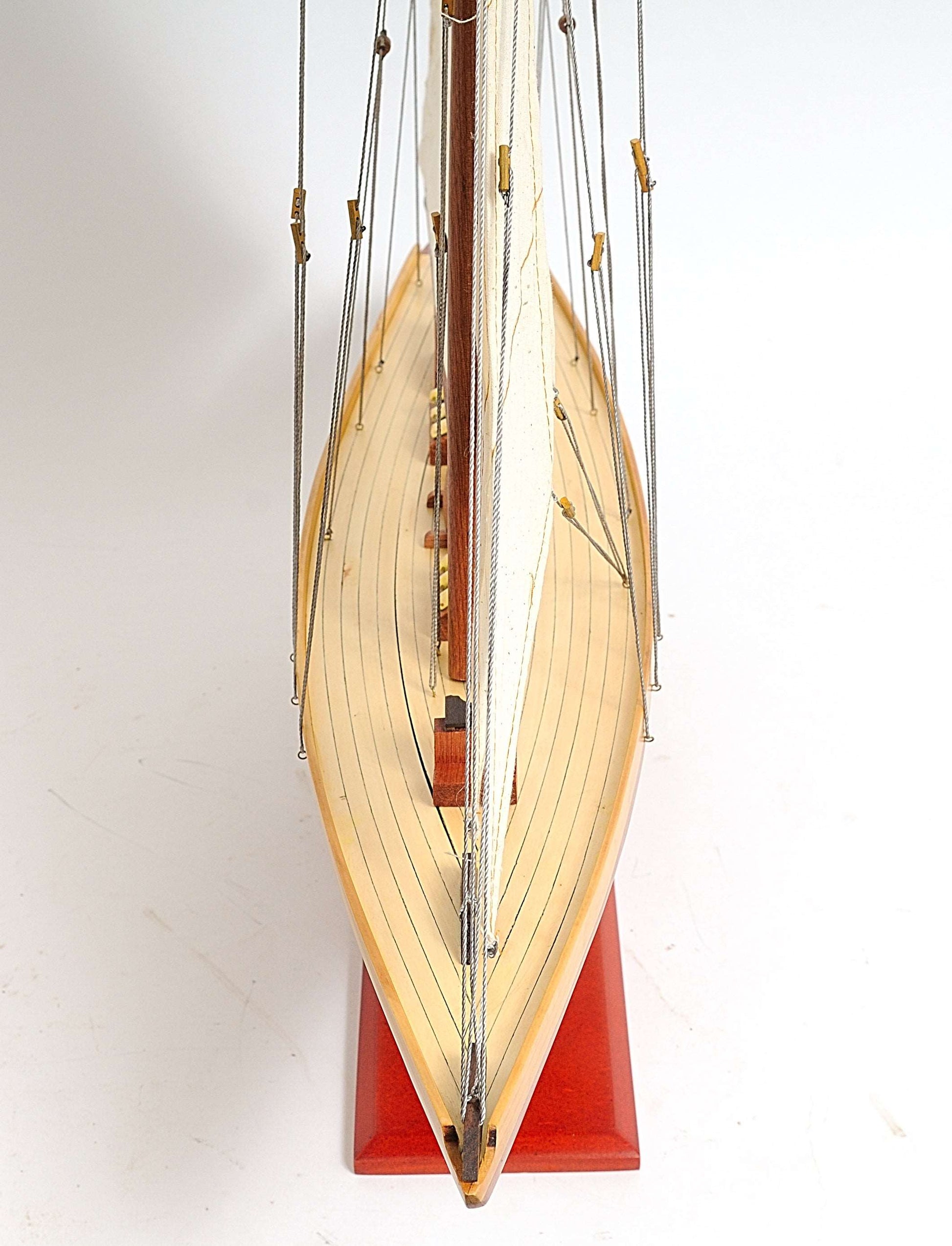 ALDO Hobbies & Creative Arts> Collectibles> Scale Model America's Cup Shamrock V is the J Class Classic Sailing Yacht Medium Wood Model