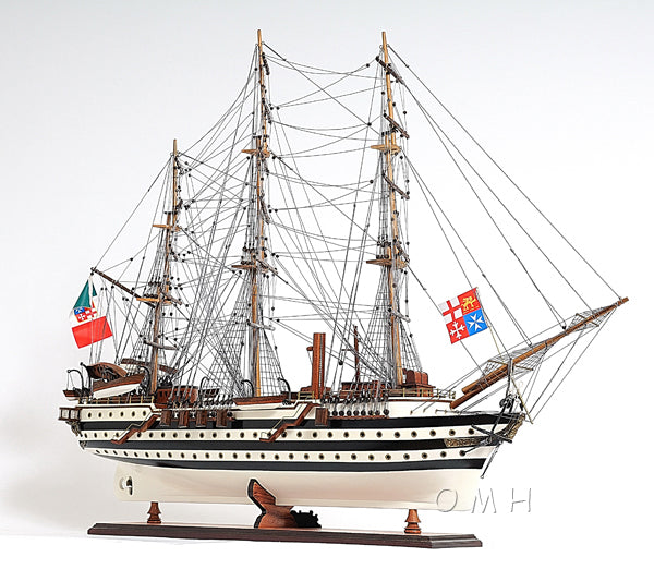 ALDO Hobbies & Creative Arts> Collectibles> Scale Model Amerigo Vespucci Italian Royal Navy Tall War Ship Wood Model Sailboat Assembled