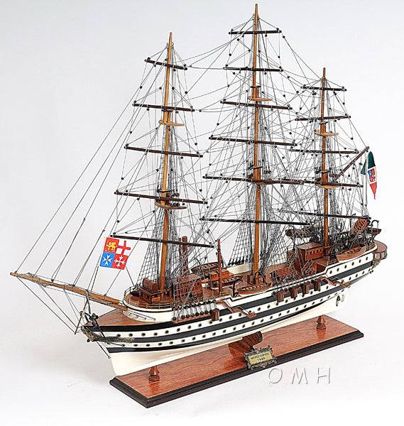 ALDO Hobbies & Creative Arts> Collectibles> Scale Model Amerigo Vespucci Italian Royal Navy Tall War Ship Wood Model Sailboat Assembled