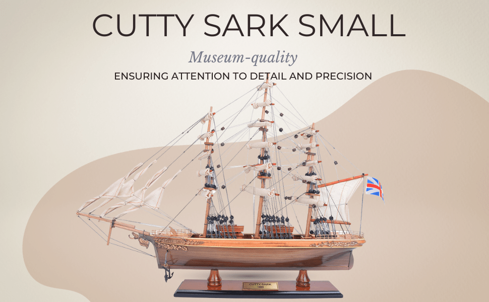 ALDO Hobbies & Creative Arts> Collectibles> Scale Model Cutty Sark China Clipper Tall Ship Small Wood Model Sailboat Assembled