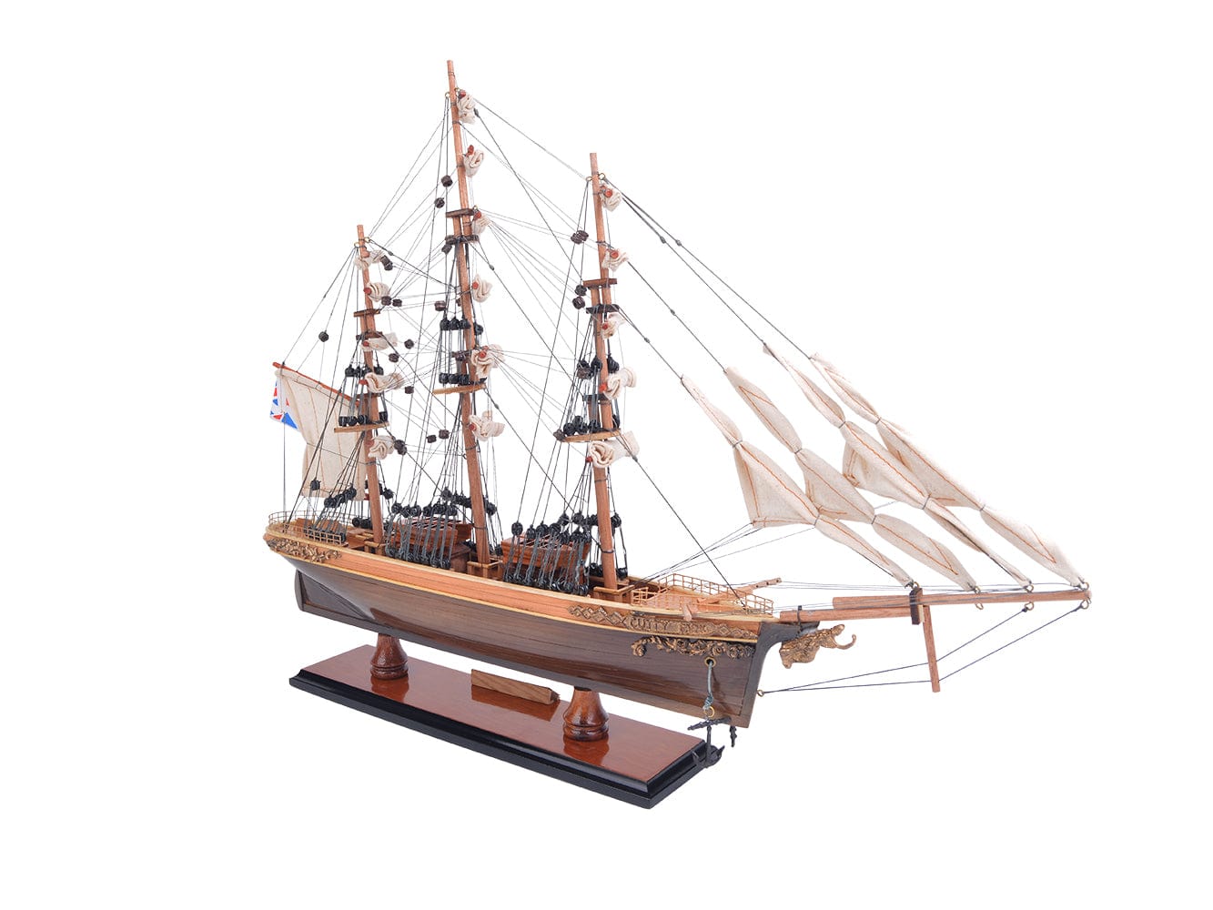 ALDO Hobbies & Creative Arts> Collectibles> Scale Model Cutty Sark China Clipper Tall Ship Small Wood Model Sailboat Assembled