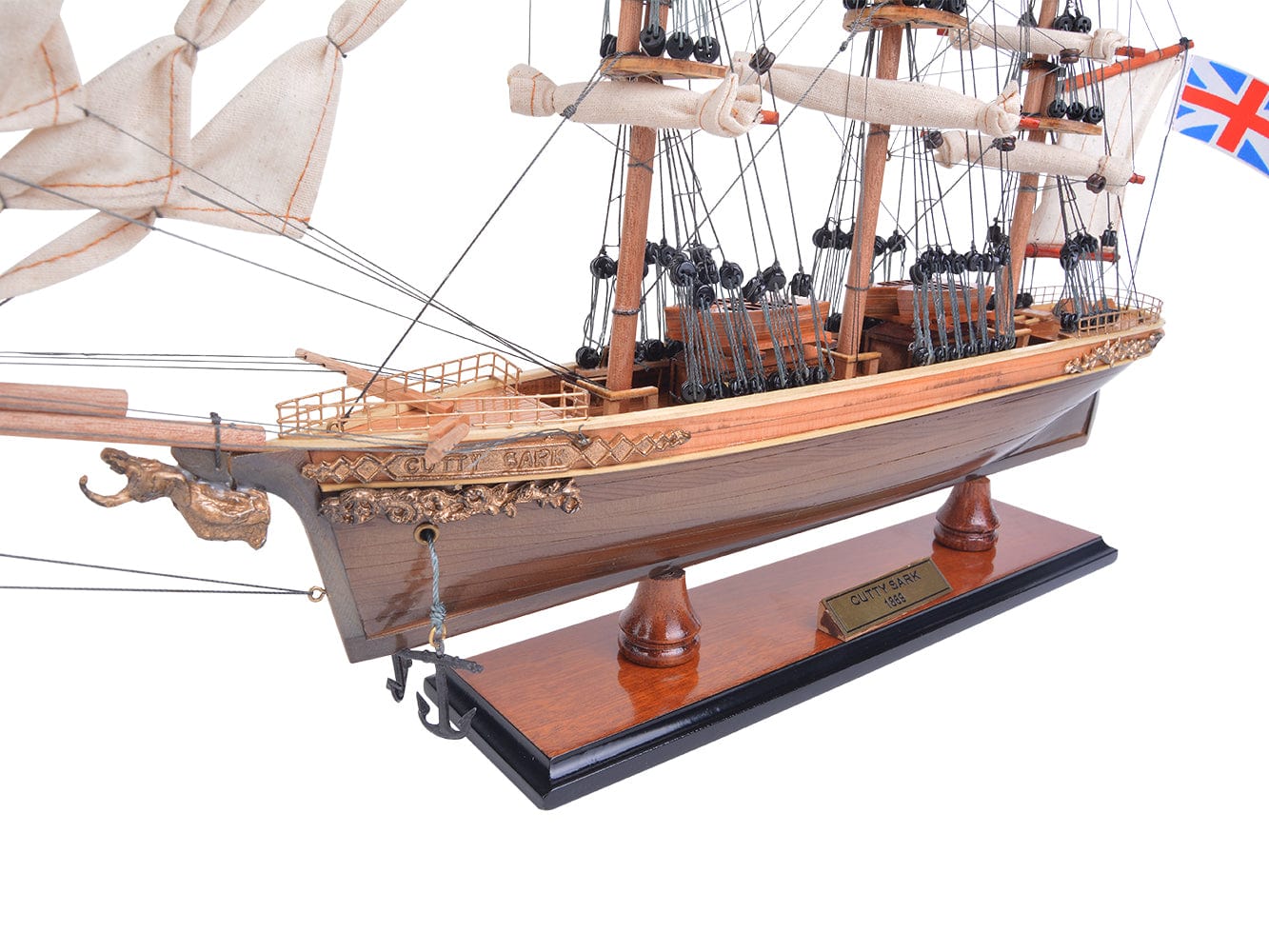 ALDO Hobbies & Creative Arts> Collectibles> Scale Model Cutty Sark China Clipper Tall Ship Small Wood Model Sailboat Assembled