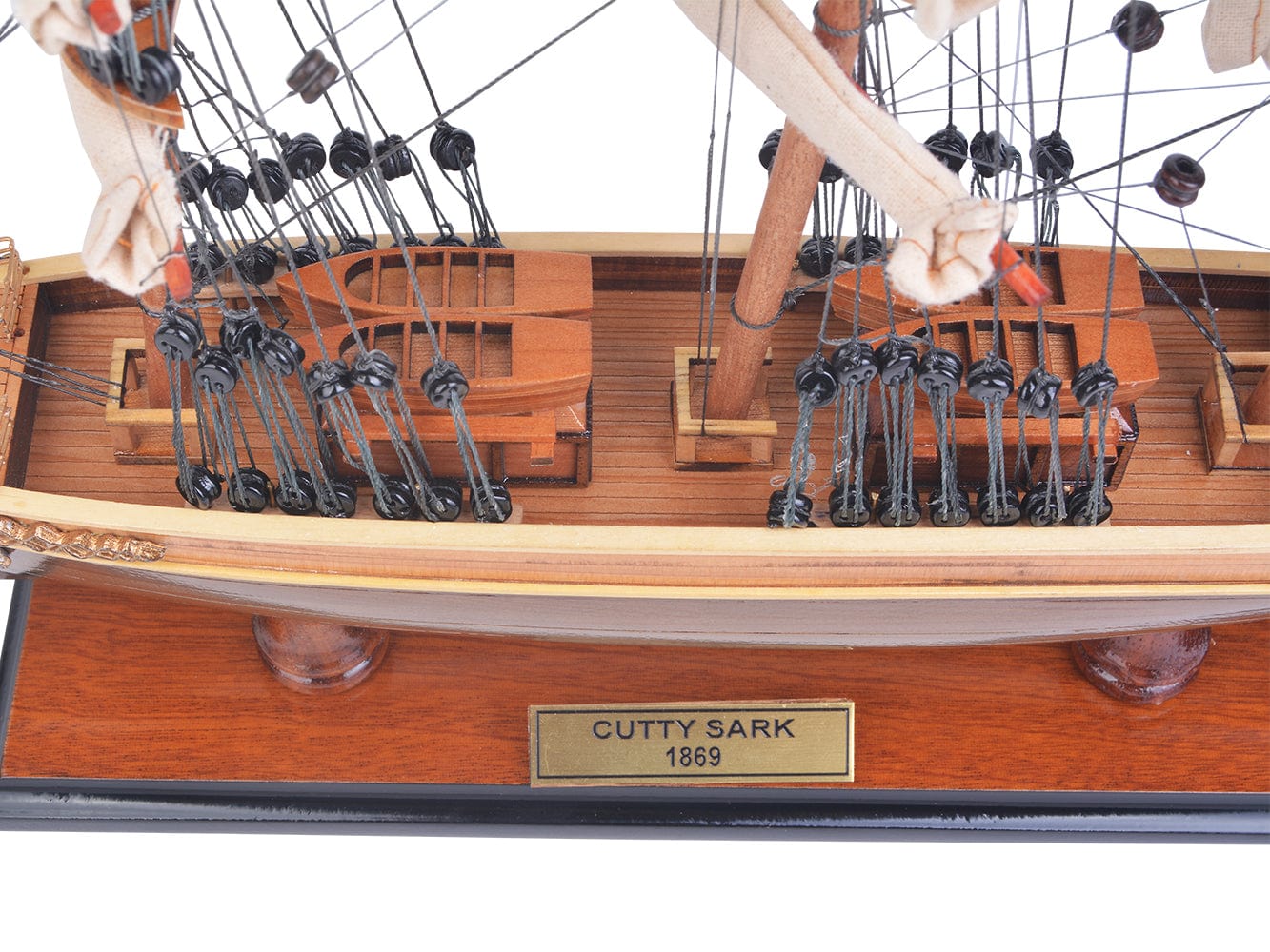 ALDO Hobbies & Creative Arts> Collectibles> Scale Model Cutty Sark China Clipper Tall Ship Small Wood Model Sailboat Assembled