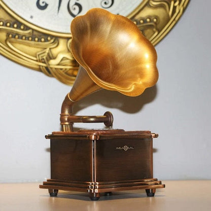 ALDO > Hobbies & Creative Arts> Collectibles> Scale Model Gramophone Shape Rechargeable Retro Bluetooth Speaker USB