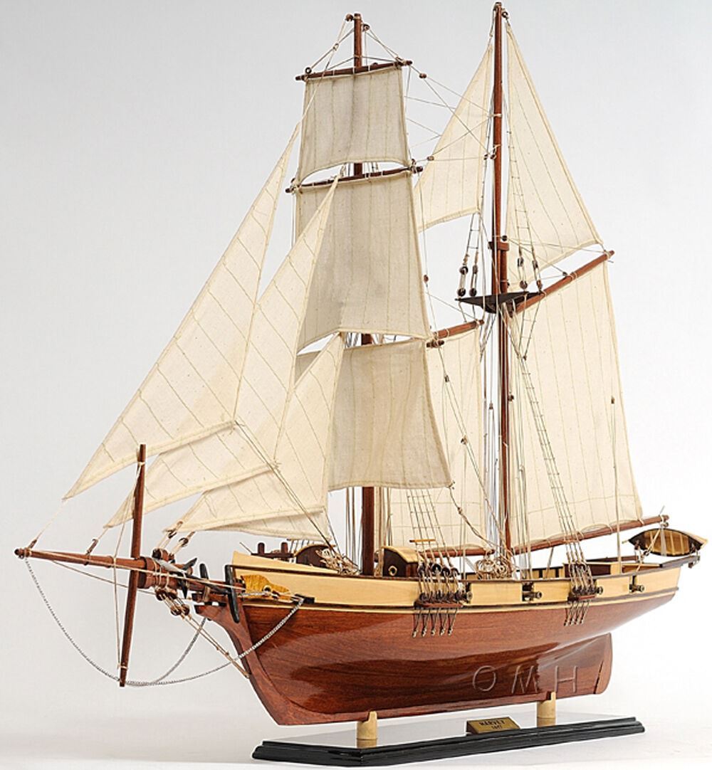 ALDO > Hobbies & Creative Arts> Collectibles> Scale Model Harvey Baltimore Clipper Tall Ship Large Wood Model Boat  Assembled