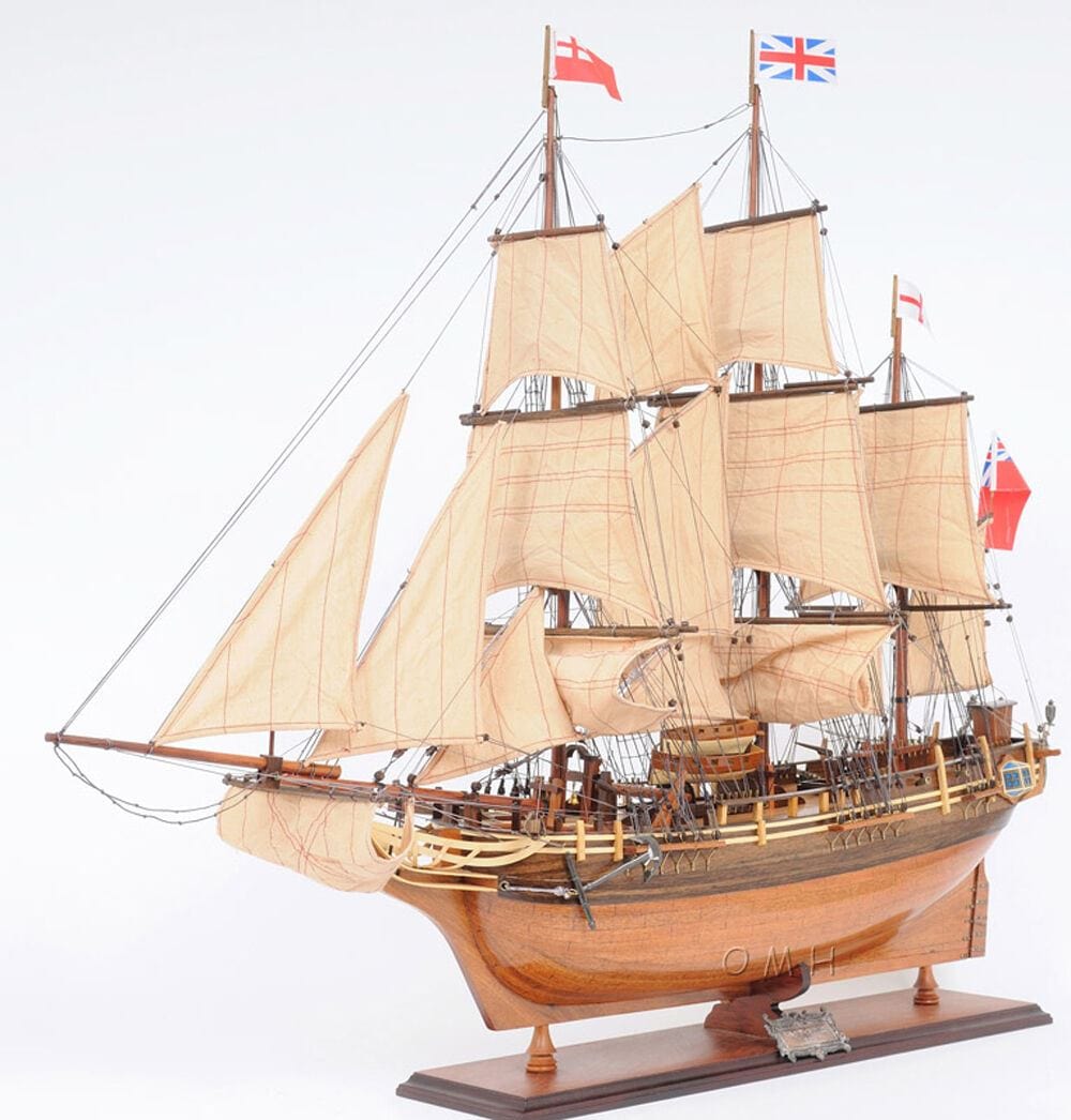 ALDO Hobbies & Creative Arts> Collectibles> Scale Model HMS Bounty Tall Ship Large Wood Model Sailboat Assembled