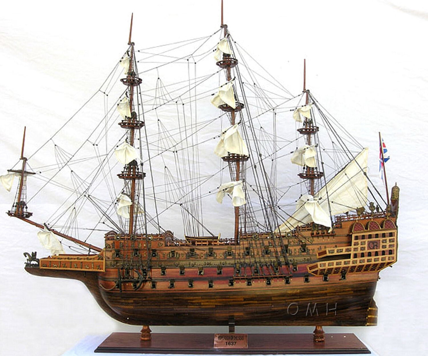 Aldo Hobbies & Creative Arts> Collectibles> Scale Model HMS Sovereign Of The Seas Royal Navy Tall Ship X Large One of a Kind Wood Model Ship Assembled