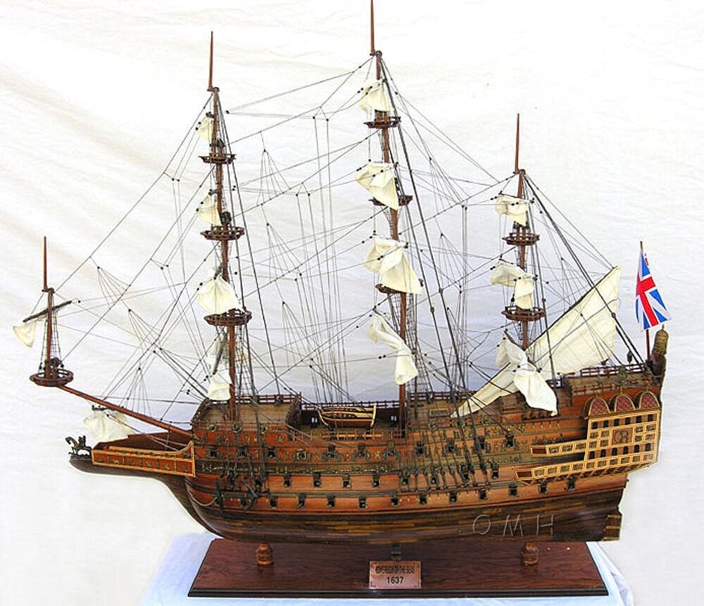 Aldo Hobbies & Creative Arts> Collectibles> Scale Model HMS Sovereign Of The Seas Royal Navy Tall Ship X Large One of a Kind Wood Model Ship Assembled