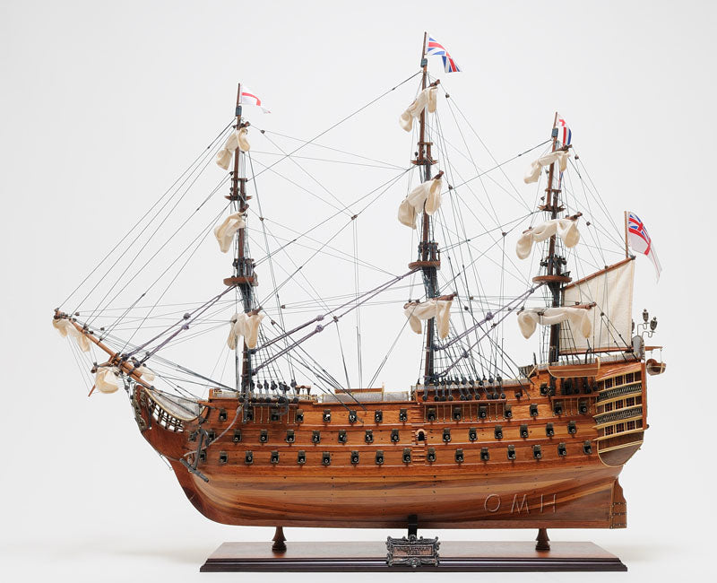 ALDO Hobbies & Creative Arts> Collectibles> Scale Model HMS Victory Admiral Nelsons Flagship Tall Ship Midsize EE Wood Model Sailboat Assembled