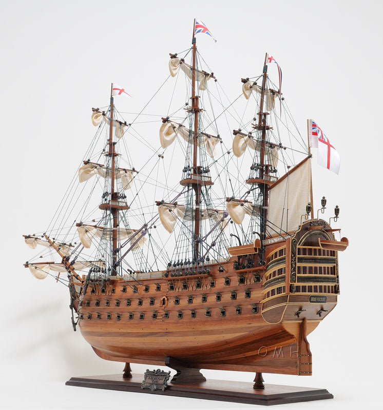 ALDO Hobbies & Creative Arts> Collectibles> Scale Model HMS Victory Admiral Nelsons Flagship Tall Ship Midsize EE Wood Model Sailboat Assembled