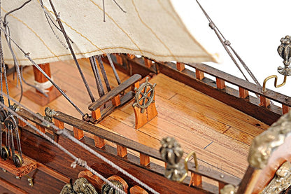 ALDO Hobbies & Creative Arts> Collectibles> Scale Model L: 28 W: 10 H: 27 Inches / NEW / Wood Soleil Royal Royal Sun French Tall Ship Medium Wood Model Sailboat Assembled