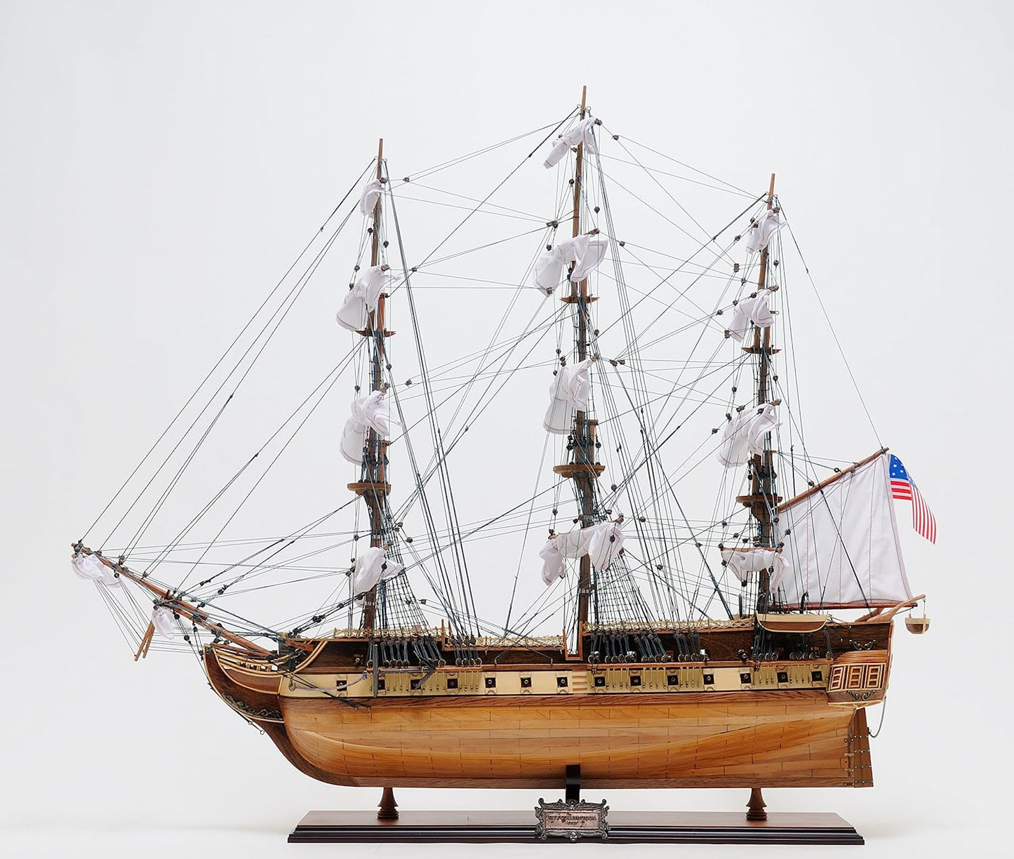 ALDO Hobbies & Creative Arts> Collectibles> Scale Model L: 31 W: 10 H: 25 Inches / NEW / Wood USS Constitution Old Ironsides Tall Ship Wood Medium Model Sailboat Assembled