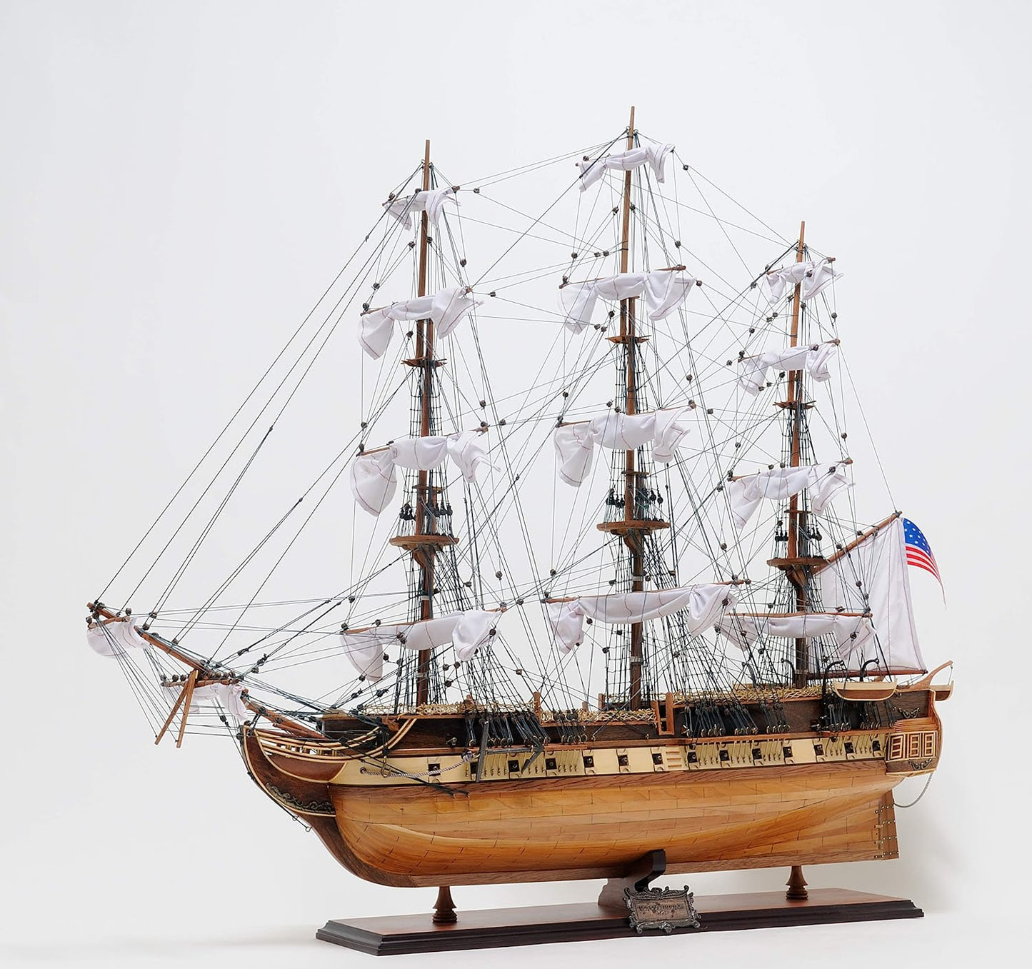 ALDO Hobbies & Creative Arts> Collectibles> Scale Model L: 31 W: 10 H: 25 Inches / NEW / Wood USS Constitution Old Ironsides Tall Ship Wood Medium Model Sailboat Assembled