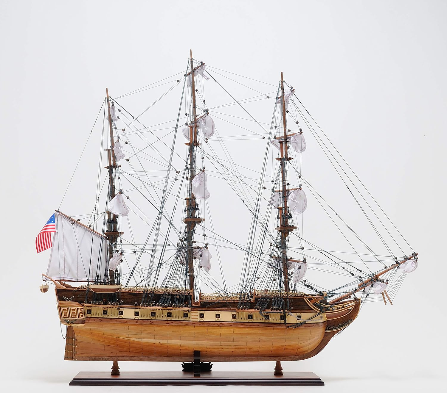 ALDO Hobbies & Creative Arts> Collectibles> Scale Model L: 31 W: 10 H: 25 Inches / NEW / Wood USS Constitution Old Ironsides Tall Ship Wood Medium Model Sailboat Assembled