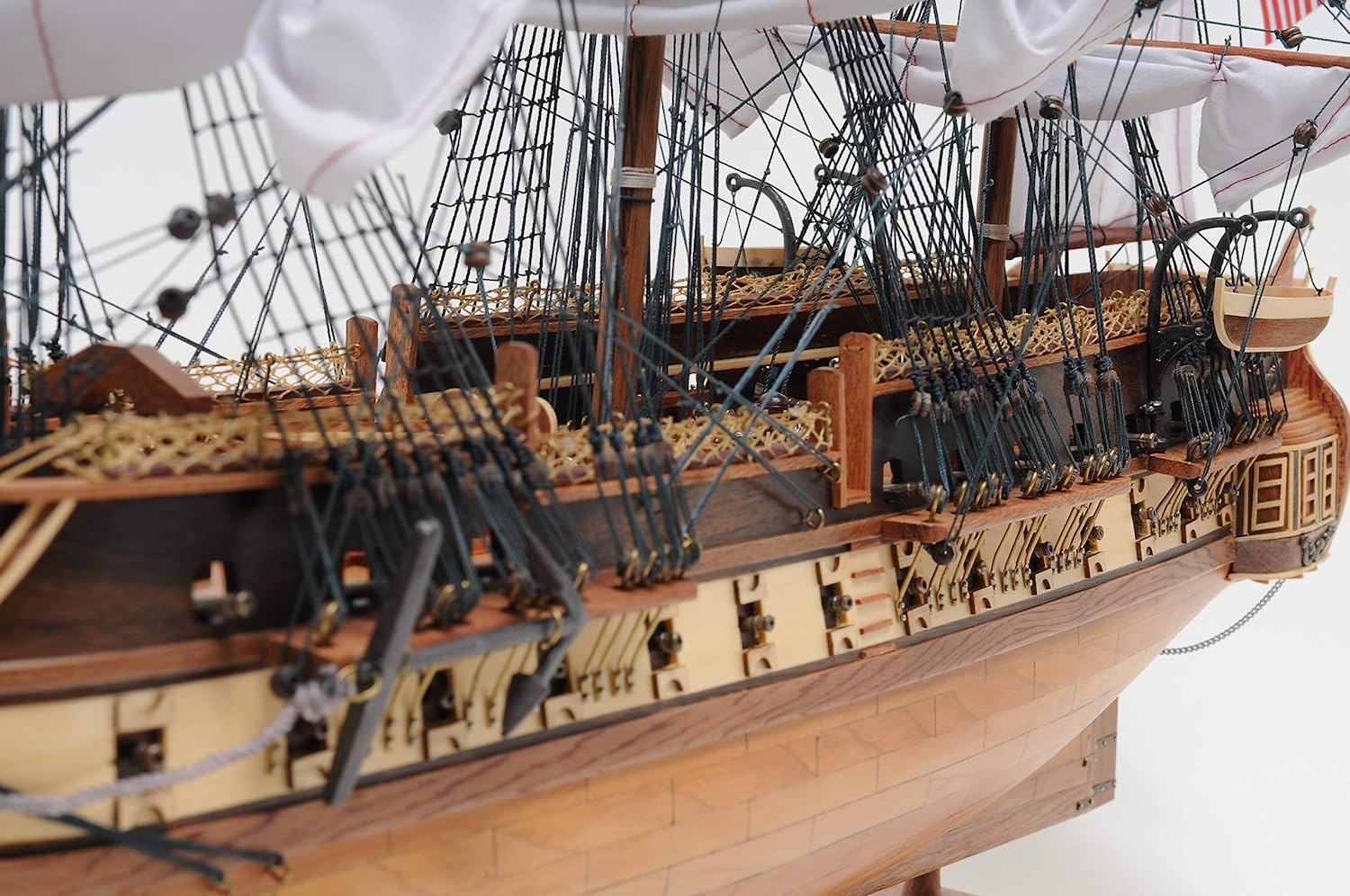 ALDO Hobbies & Creative Arts> Collectibles> Scale Model L: 31 W: 10 H: 25 Inches / NEW / Wood USS Constitution Old Ironsides Tall Ship Wood Medium Model Sailboat Assembled