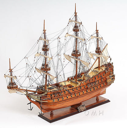 ALDO Hobbies & Creative Arts> Collectibles> Scale Model L: 36.7 W: 11.75 H: 31.7 Inches / NEW / Wood De Zeven Provinciën Dutch Roya Navy Tall Ship Wood  Large Model Sailboat Assembled