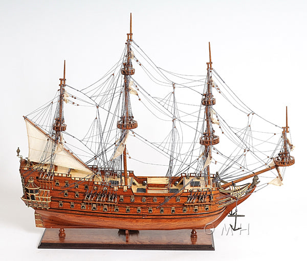 ALDO Hobbies & Creative Arts> Collectibles> Scale Model L: 36.7 W: 11.75 H: 31.7 Inches / NEW / Wood De Zeven Provinciën Dutch Roya Navy Tall Ship Wood  Large Model Sailboat Assembled