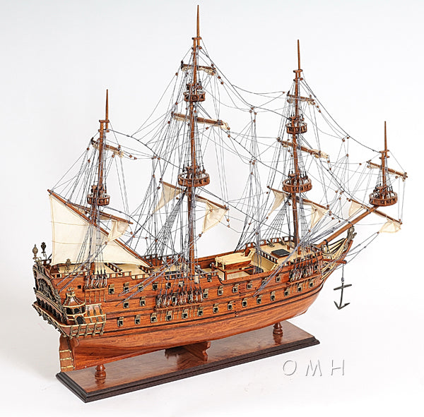 ALDO Hobbies & Creative Arts> Collectibles> Scale Model L: 36.7 W: 11.75 H: 31.7 Inches / NEW / Wood De Zeven Provinciën Dutch Roya Navy Tall Ship Wood  Large Model Sailboat Assembled