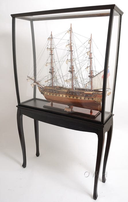 ALDO Hobbies & Creative Arts> Collectibles> Scale Model L: 40 W: 13.75 H: 60 Inches / NEW / Wood USS Constitution Large Tall Ship Wood Model Sailboat With Floor Display Case Combo Assembled