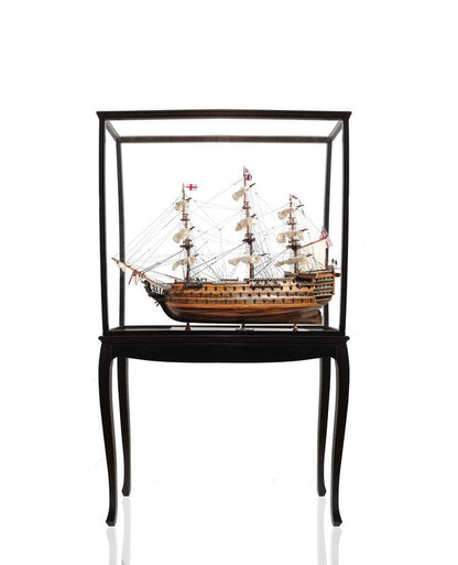 ALDO Hobbies & Creative Arts> Collectibles> Scale Model L: 40 W: 13.75 H: 69 Inches / Brown / Wood HMS Victory Admiral Nelson Flagship Tall Ship Large Sailboat Exclusive Edition Wood Model Assembled With Floor Display Case