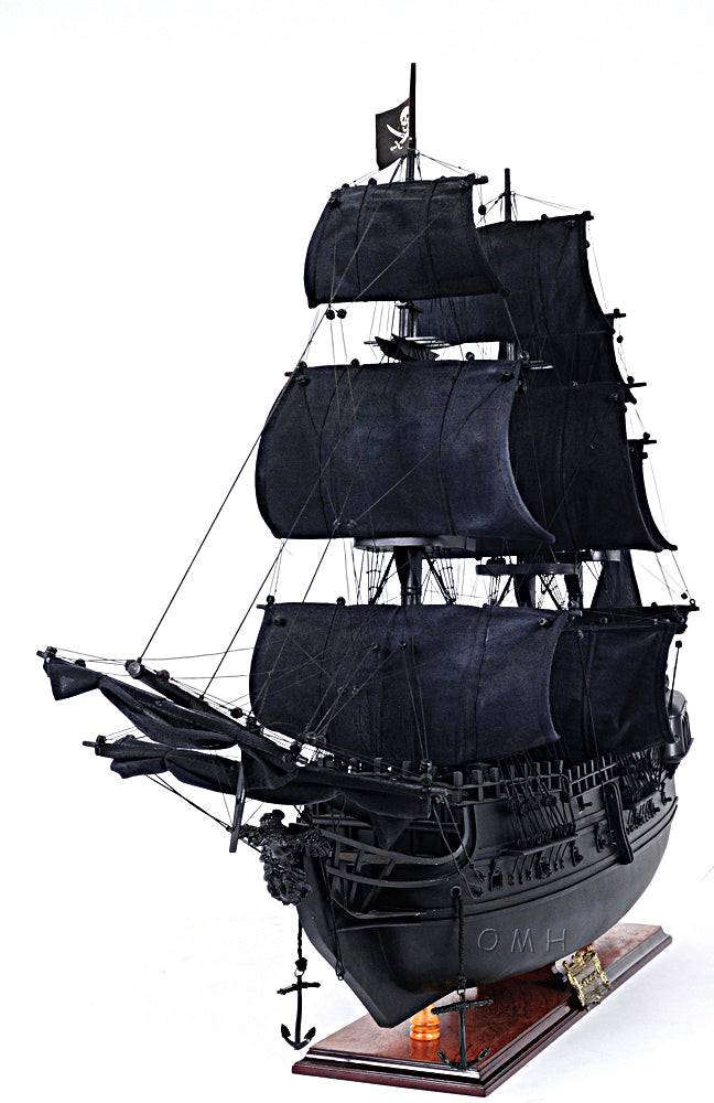 ALDO Hobbies & Creative Arts> Collectibles> Scale Model L: 40 W: 13.75 H: 69 Inches / NEW / Wood Black Pearl Pirates of The Caribbean Large Tall Ship Wood Model Sailboat With Floo Display Case Assembled