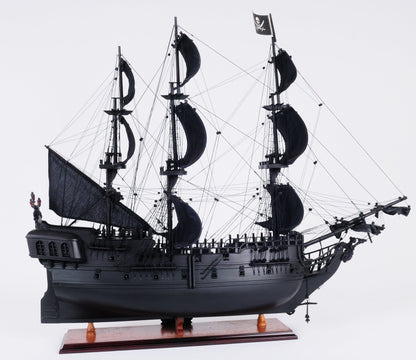 ALDO Hobbies & Creative Arts> Collectibles> Scale Model L: 40 W: 13.75 H: 69 Inches / NEW / Wood Black Pearl Pirates of The Caribbean Large Tall Ship Wood Model Sailboat With Floo Display Case Assembled