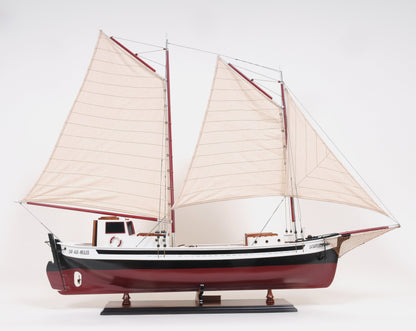 ALDO Hobbies & Creative Arts> Collectibles> Scale Model L: 43 W: 5.5 H: 31.25 Inches / NEW / Wood La Gaspésienne Canadien Sailboat Large Wood Model Ship By Developer Howard Chapelle