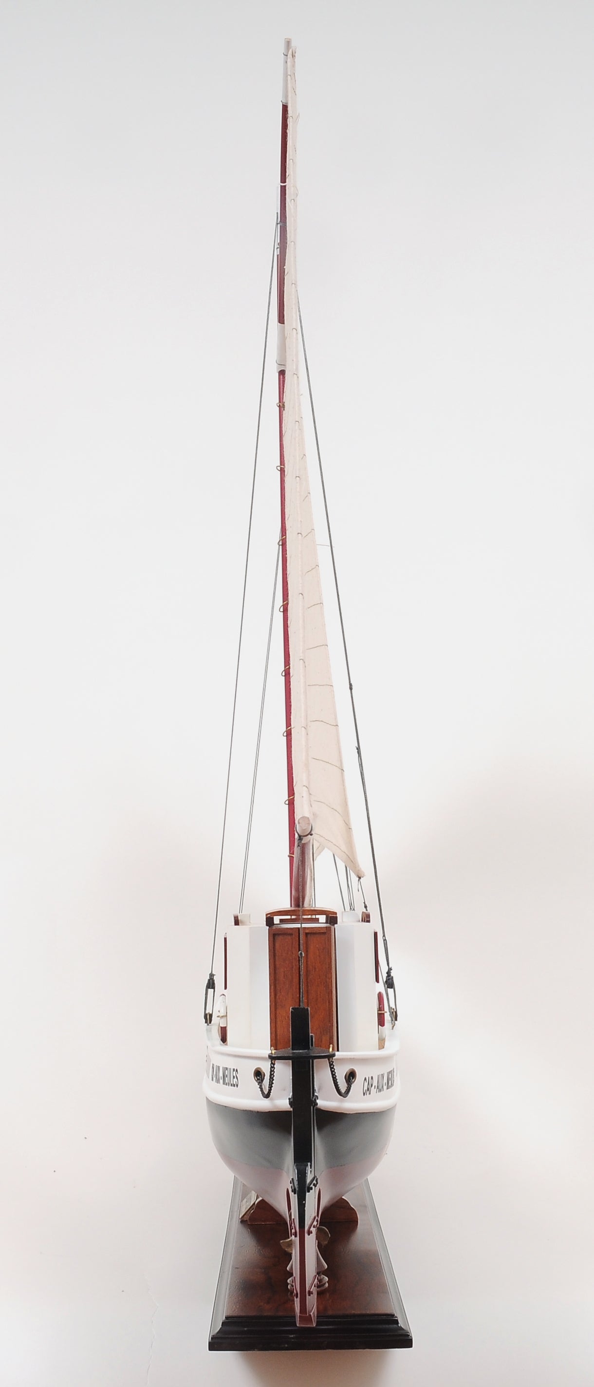 ALDO Hobbies & Creative Arts> Collectibles> Scale Model L: 43 W: 5.5 H: 31.25 Inches / NEW / Wood La Gaspésienne Canadien Sailboat Large Wood Model Ship By Developer Howard Chapelle