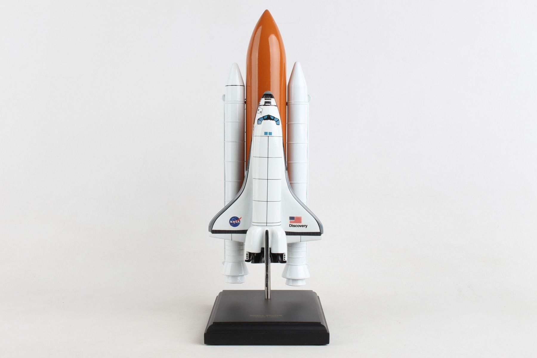 ALDO Hobbies & Creative Arts> Collectibles> Scale Model Length is 11" and wingspan is 4-1/2" Scale 1/200 / NEW / ABS NASA Space Shuttle Discovery Orbiter Full Stack  Wood Model Space Craft