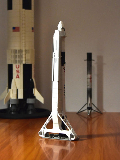 ALDO > Hobbies & Creative Arts> Collectibles> Scale Model NASA SpaceX Falcon 9 Rocket Manned Dragon Space Ship on Tower Launch Pad Spacecraft Desk Top Display.