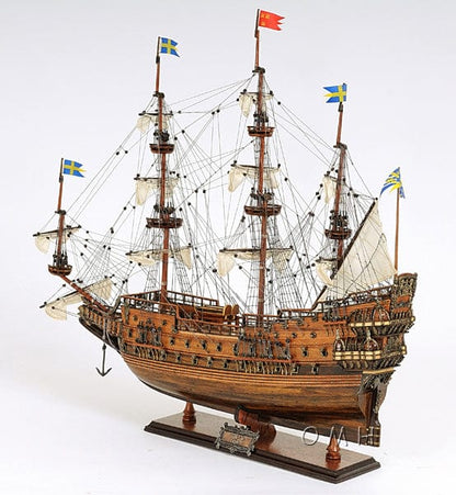 Aldo Hobbies & Creative Arts> Collectibles> Scale Model new / Wood / L: 29.5 W: 9 H: 28 Inches Wasa  Swedish Royal Navy Exclusive Edition Tall Ship Medium Wood Model Sailboat Assembled