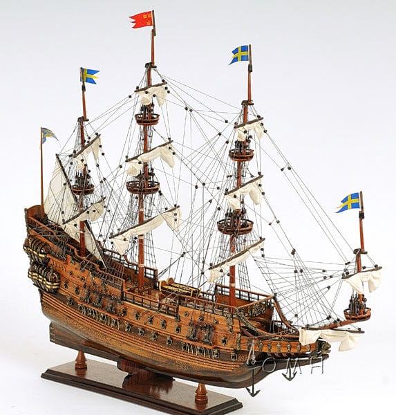 Aldo Hobbies & Creative Arts> Collectibles> Scale Model new / Wood / L: 29.5 W: 9 H: 28 Inches Wasa  Swedish Royal Navy Exclusive Edition Tall Ship Medium Wood Model Sailboat Assembled