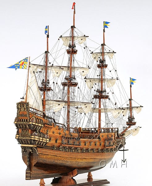 Aldo Hobbies & Creative Arts> Collectibles> Scale Model new / Wood / L: 29.5 W: 9 H: 28 Inches Wasa  Swedish Royal Navy Exclusive Edition Tall Ship Medium Wood Model Sailboat Assembled